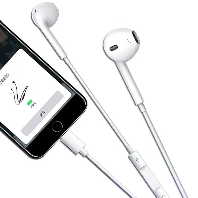ecouteurs Наушники Ecouteur для iPhone 11 Pro Max наушники с микрофоном гарнитура Auriculares Con кабель для iPhon XR XS X 8 7 Plus Oordopjes - Цвет: ecouteurs