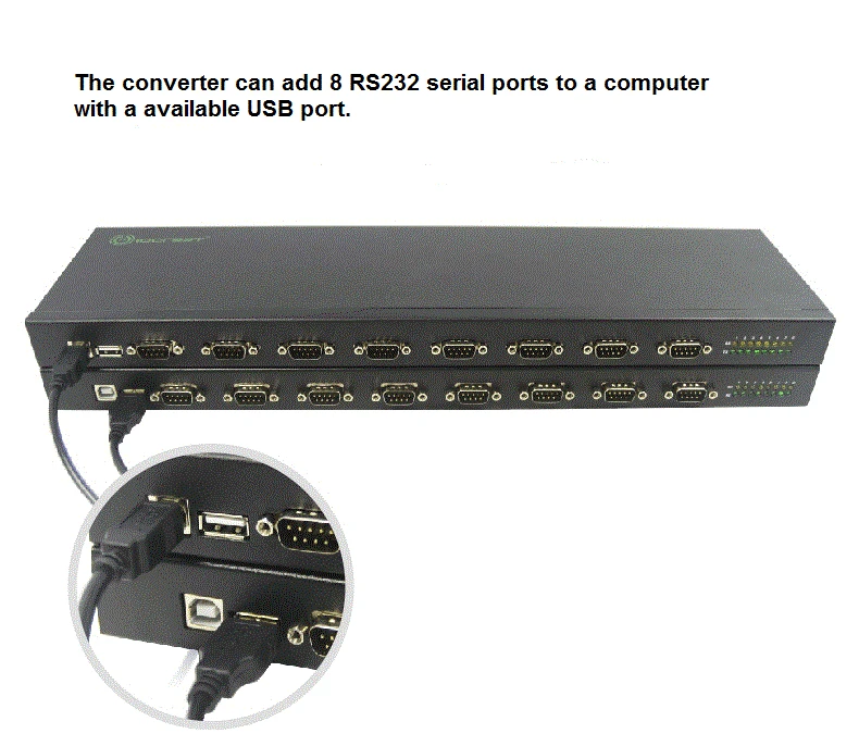 IOCREST USB 2,0 до 8 портов RS232 DB9 9pin конвертер последовательный адаптер мультипликатора контроллер концентратор ftdi чипсет