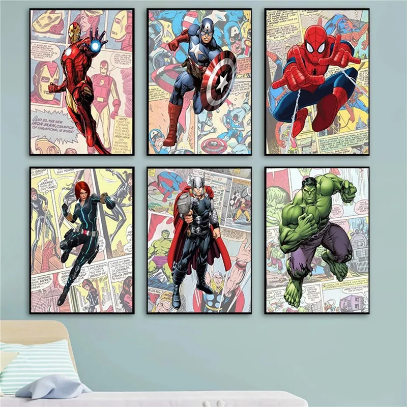 Marvel Movie 5D DIY Diamond Embroidery Captain America Iron Man Painting Inlaid Cross Stitch Kits Room Decor | Дом и сад