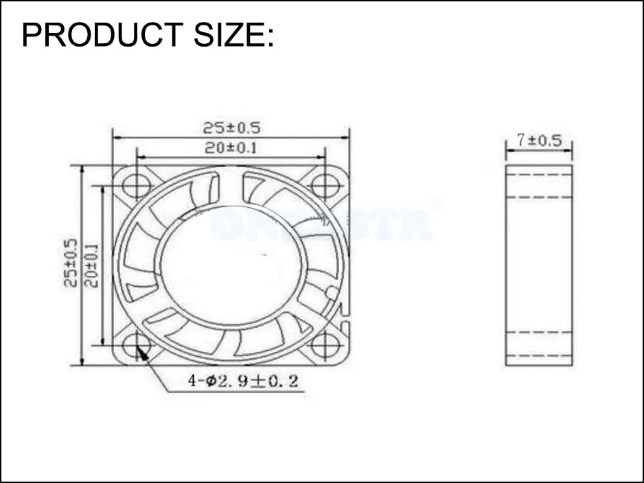 25X25X7mm 5V 12V 2Pin Cooler Brushless Chipset Heatsink Mini Cooling Fan 2507 for Parts 3D Printer 25cm free shipping