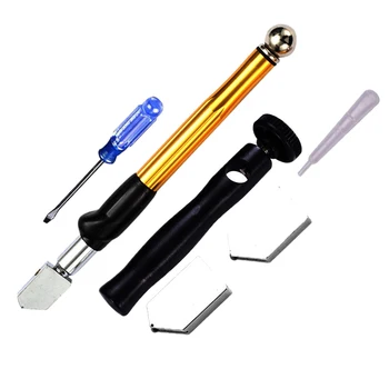 

6Pcs/Set Diamond Glass Cutter Carbonization Tungsten Alloy Glasses Cutters for Hand Tool Glass Cutting