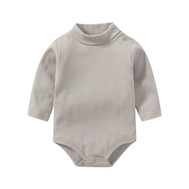 Newborn Baby Girl Clothing Bodysuits Tops Cotton Long Sleeved Romper 9-24M Outfits Clothes Jumpsuit Ruffled Costume for Kids New fashion grey