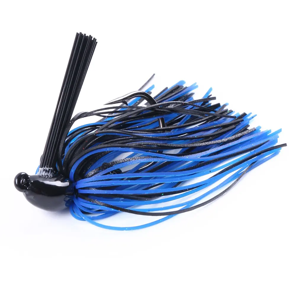 

10g Fishing Buzz Bait Spinnerbait Lure Buzzbaits with Jig Head Hook Mixed Color Silicone Lure