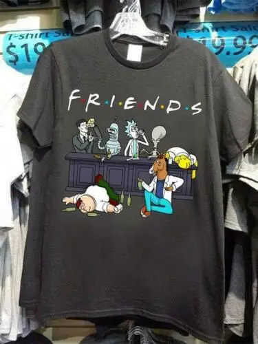 Rick& Morty and Friends/мужская футболка из хлопка; Мужская и женская модная футболка унисекс;