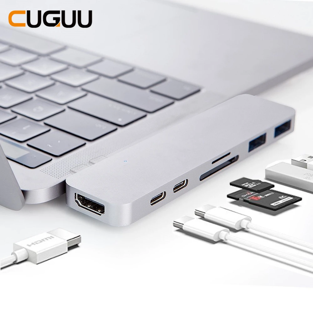 Usb-хаб type C to Multi 9 в 1 USB C HUB 3,0 HDMI адаптер док-станция для MacBook Pro 3 PC Компьютерные аксессуары USB-C разветвитель 3,0 концентратор
