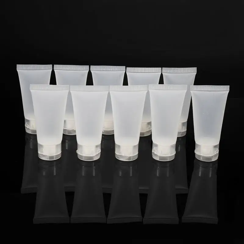 

10PC/pack Portable PVC 15ml Clear Empty Facial Cleanser Bottle Refillable Makeup Container Eye To Carry Kit For Travel