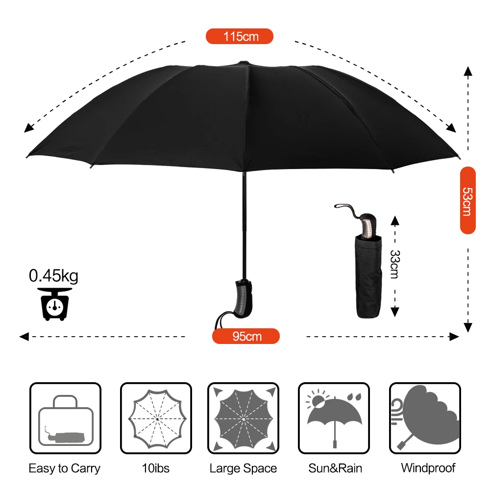 Обратный зонтик Ветрозащитный Автоматический зонтик дождь для женщин и мужчин ветрозащитный черный зонтик солнцезащитный перевернутый зонтик