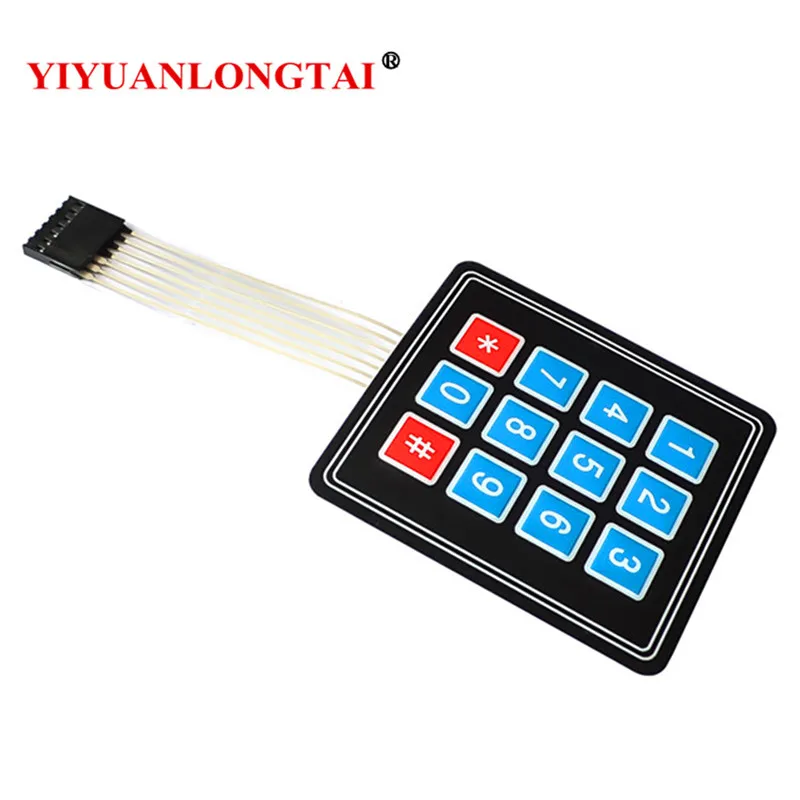

1PCS Membrane switch 3x4 matrix keyboard membrane button control panel MCU extended keyboard module DIY kit for Arduino
