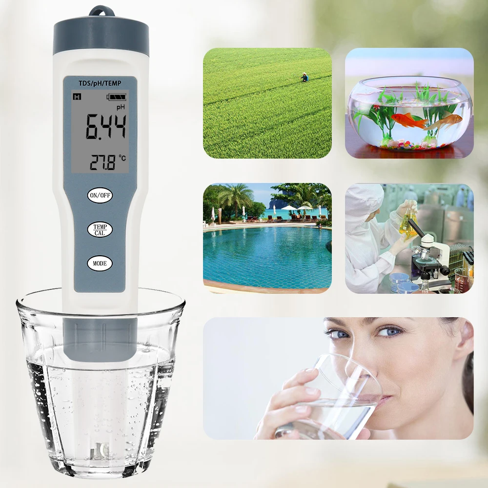 Цифровой тестер воды высокая точность PH/TDS/TEMP метр 3 в 1 монитор качества для