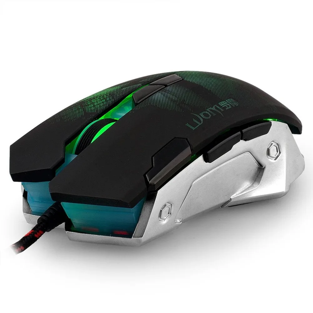 LUOM G70 G7 8D 4000 dpi 3200 dpi оптическая USB Проводная игровая мышь 8 кнопок противоскользящая стильная мышь для игрового конкурса компьютерная мышь