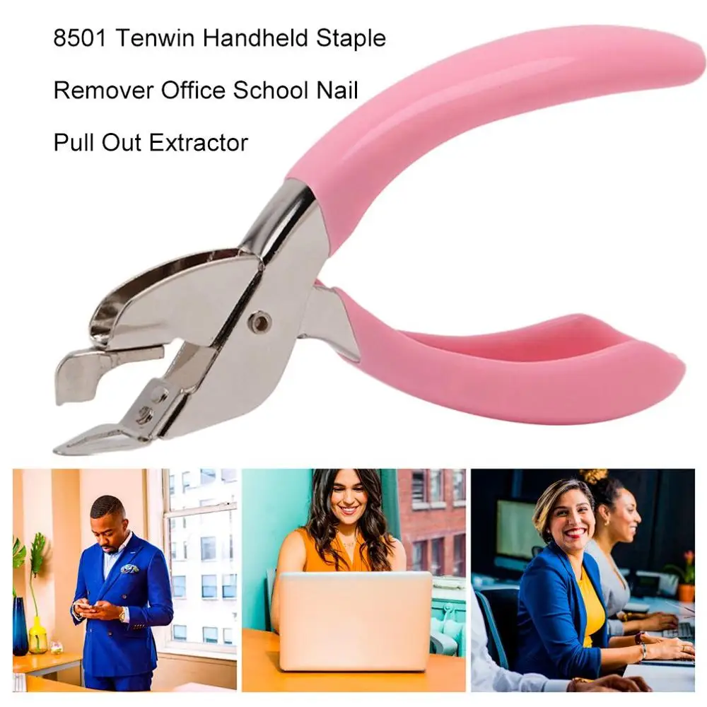 Green Portable Staple Removal Tool Handheld Staple Remover Pull Out Extractor Magnetic Head Binding Supplies 