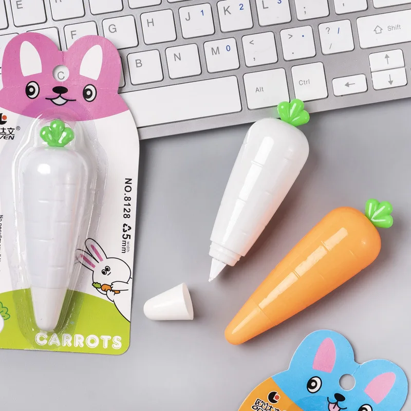 Correction Tape Correction Strap Correction Supplies Super Cute Carrot Vegetable Correction Tape School Office Supply Student Creative Stationery Kid Gift