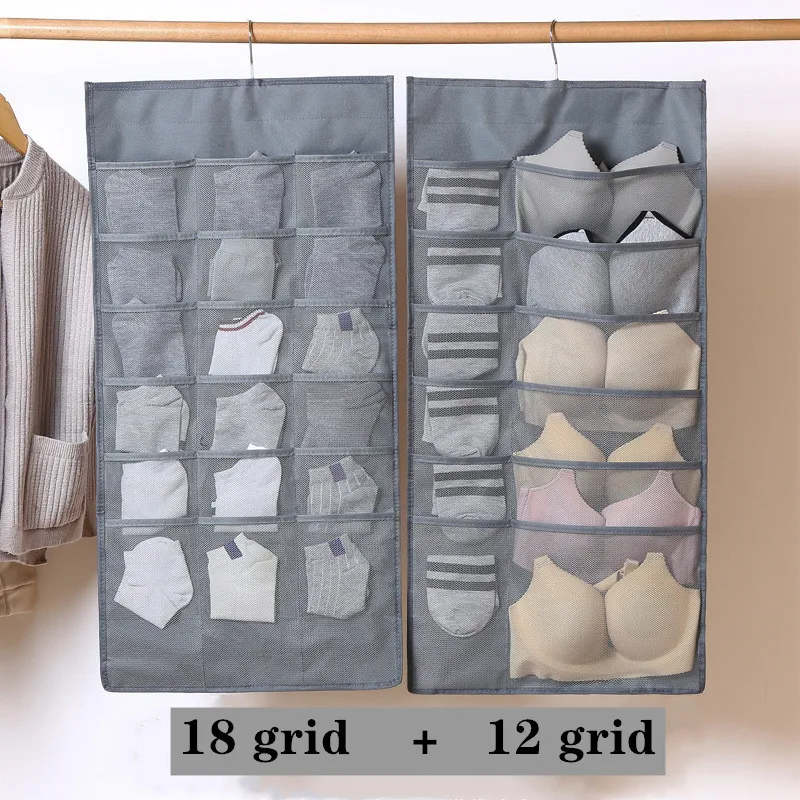

Thick Oxford Cloth Hanging Storage Bag Wall Hanging Decoration Dormitory Double-Sided Underwear Socks Bra Fabric Buggy Bag