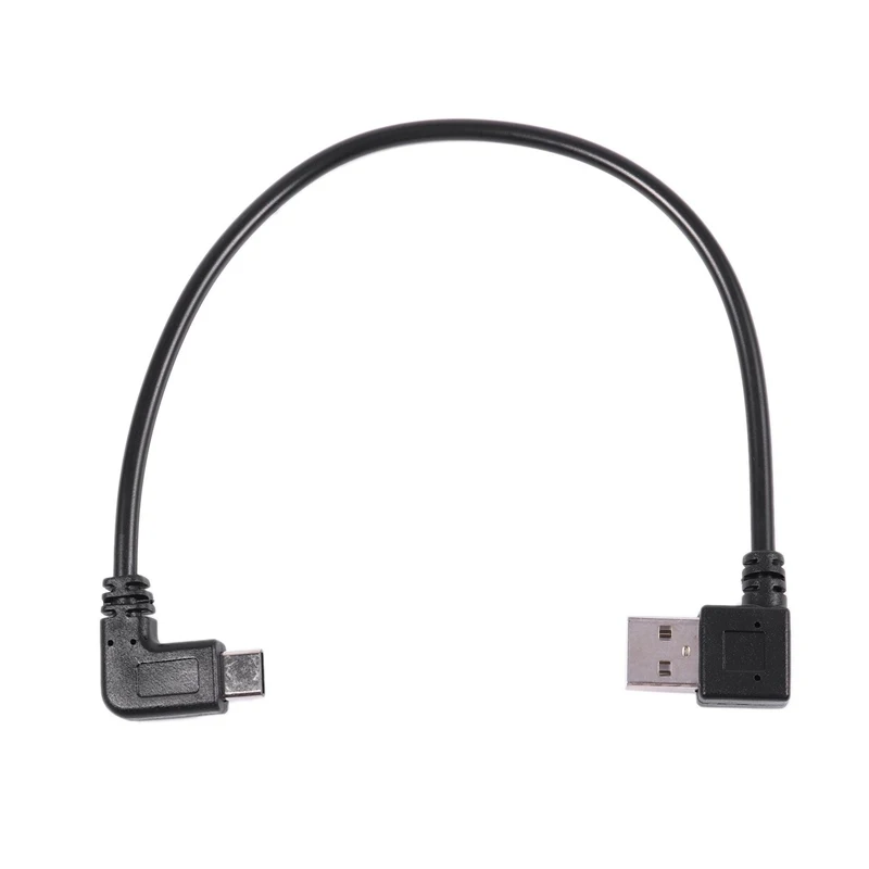 Кабель типа C 90 градусов, штекер к USB 3,1 C(тип C) Мужской левый правый угол синхронизации и зарядки конвертер Кабель-адаптер Шнур 10 дюймов
