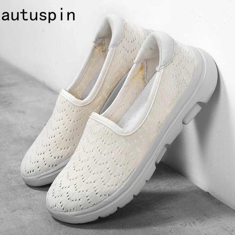 

Autuspin Lightweight Women's Flats Breathable Air Mesh Loafers for Walking Jogging Fashion Sport Casual Shoes Slip on Women Flat