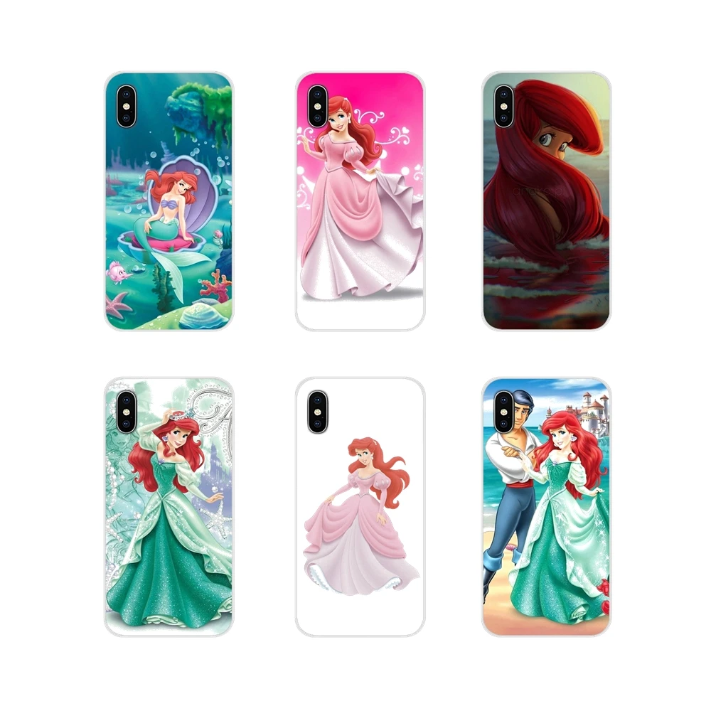 

Princess Ariel Little Mermaid Accessories Phone Shell Covers For Huawei Mate Honor 4C 5C 5X 6X 7 7A 7C 8 9 10 8C 8X 20 Lite Pro