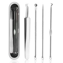 Быстрая отправка леди Нержавеющая сталь угри, акне, недостатки кожи выталкиватель экстрактор для прыщей игла Прямая