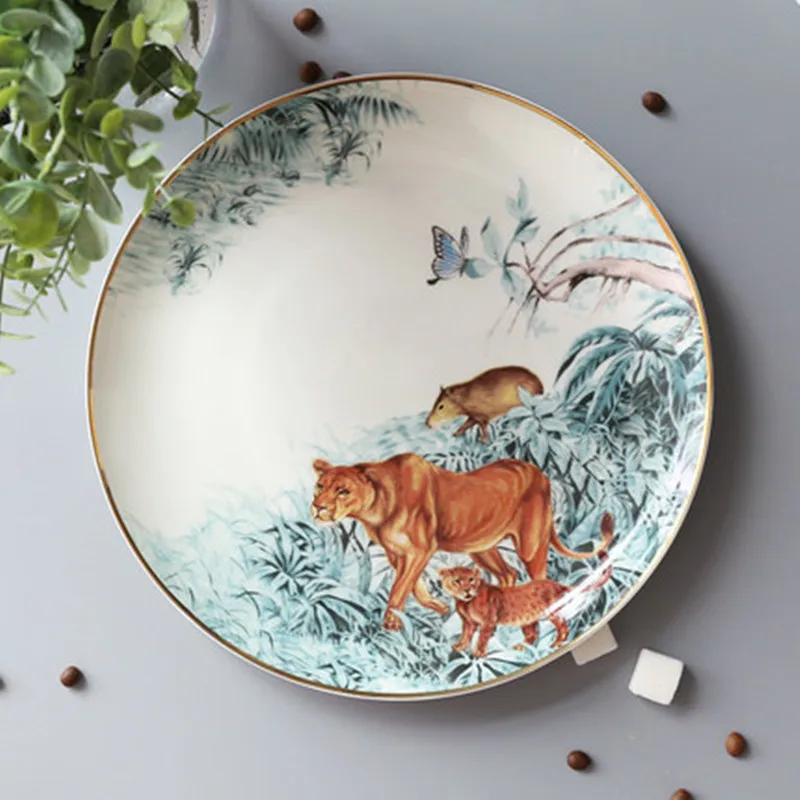 Fangqi Rainforest Ceramic Tableware Chinese Skeletal Animal Dessert Fruit Plate Home Porcelain Decoration Delivery Free - Image 5