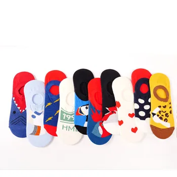 

Leopard print boat socks in spring and summer
