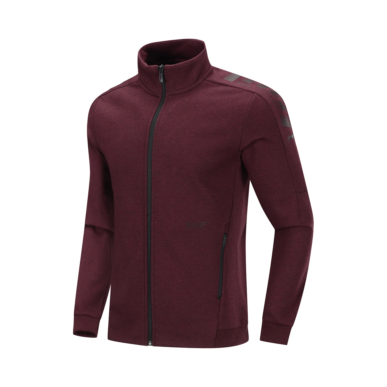 Li-Ning, мужская тренировочная серия, FZ, вязаный Топ, теплый флисовый свитер, хлопок, зима, обычная посадка, подкладка, спортивное пальто, AWDP707 MWW1625 - Цвет: AWDP707-3H