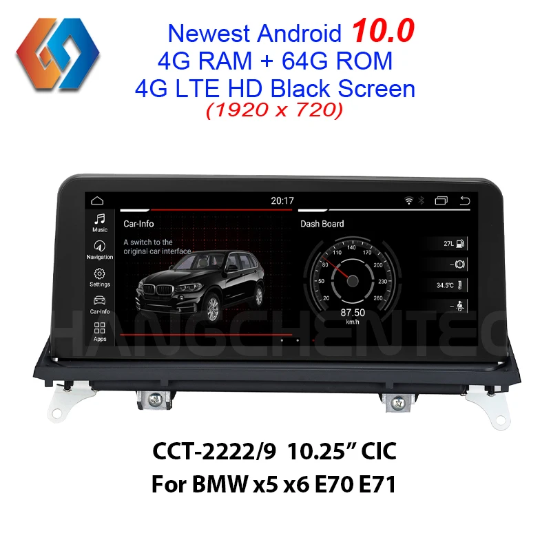 New Come Android 10.0 64G rom Black Screen for BMW x5 x6 E70 E71 CIC Built-in CarPlay Function Bluetooth WiFi Car GPS Multimedia New Come Android 10.0 64G rom Black Screen for BMW x5 x6 E70 E71 CIC Built-in CarPlay Function Bluetooth WiFi Car GPS Multimedia