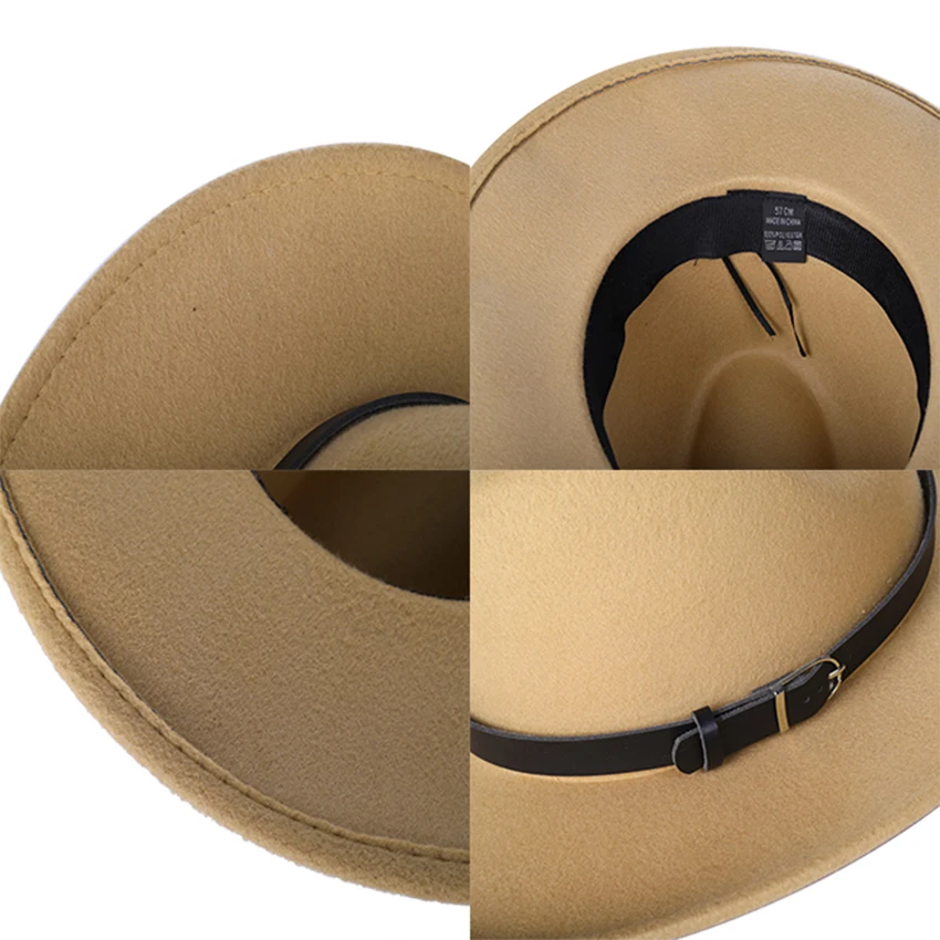 WELROG Wo мужские модные джазовые шляпы, новые мужские шляпы Fedoras, однотонные шапки из смешанной шерсти, уличные Повседневные шапки, шапка для путешествий, s фетровая шапка