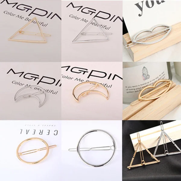 

1PC Occident Fashion Hyperbole Triangle Moon Hair Pins Restoring ancient ways Contracted Geometric Head Wear Hair Accessories
