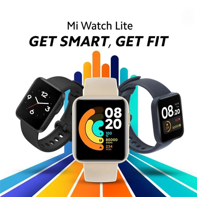 Global Version Xiaomi Mi Watch Lite 1.4 Inch Touch Screen GPS Heart Rate Fitness Tracker 5ATM Waterproof Alarm Sport Smart Watch