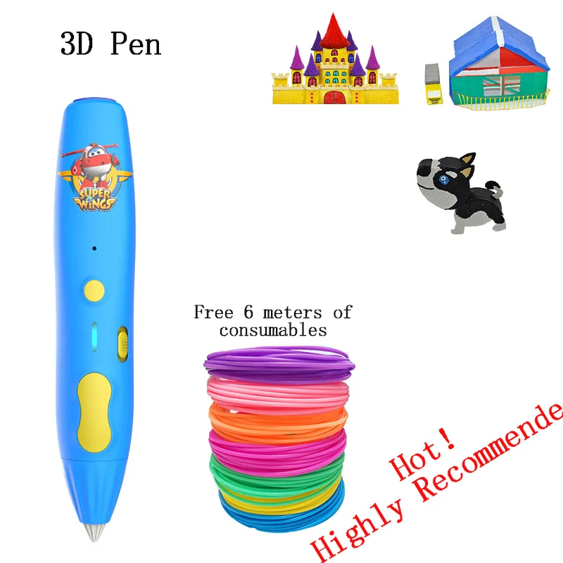 

Super Wings 3D Pen 3D Priting Pen Gift For Kids 3d pen filament professional 3D pencil Children creativitive toys for kids best