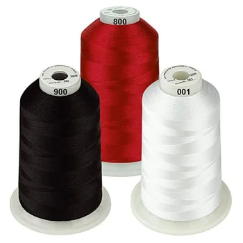 

Promotion! Color Packs Of Polyester Embroidery Machine Thread Huge Spool 5000M for All Embroidery Machines (Black White Red)