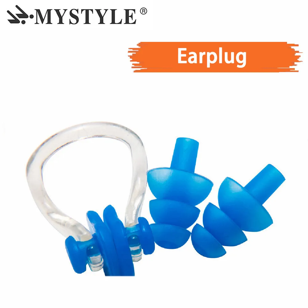 Nasal clip earplug Новые очки для плавания для мужчин, регулируемые, гальванические, водонепроницаемые, противотуманные, УФ, женские, для плавания, очки для бассейна, профессиональные очки для взрослых - Цвет: Nasal clip earplug