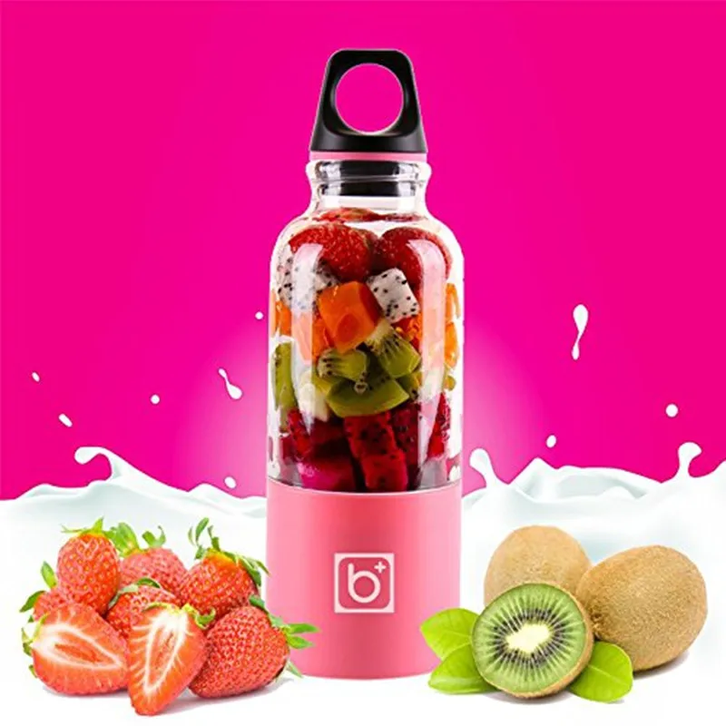 

550ml Mini Portable USB Rechargeable Juicer Blender Milk Shaker Squeezers Juice Extractor Cup Fruit Blender Food Processor