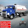 42CM 2.4G Remote Control Excavator RC Tanker truck Water Spray Pull back sprinkler Engineering vehicle With Music Sound Toy Gift 1