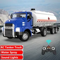 42CM 2.4G Remote Control Excavator RC Tanker truck Water Spray Pull back sprinkler Engineering vehicle With Music Sound Toy Gift 1