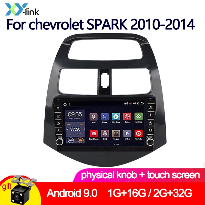 

Android 9.0 Car Radio DVD multimedia Player button knob for chevrolet SPARK 2010-2014 GPS Navigation system stereo Audio camera