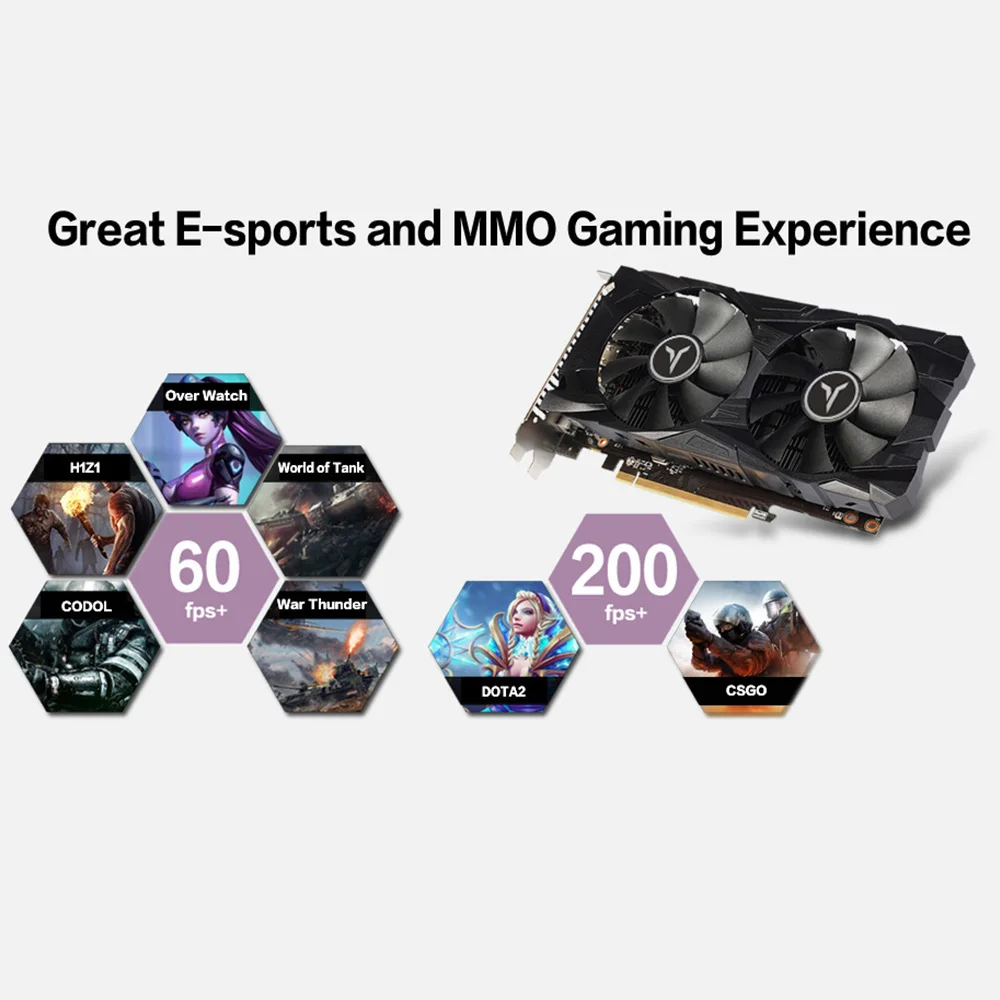 Yeston RX 560 D RX560D 4G D5 GAEA графическая карта, видеокарта с двойным вентилятором охлаждения 4 Гб памяти GDDR5 128bit DP+ HD+ DVI-D Радиатор GPU