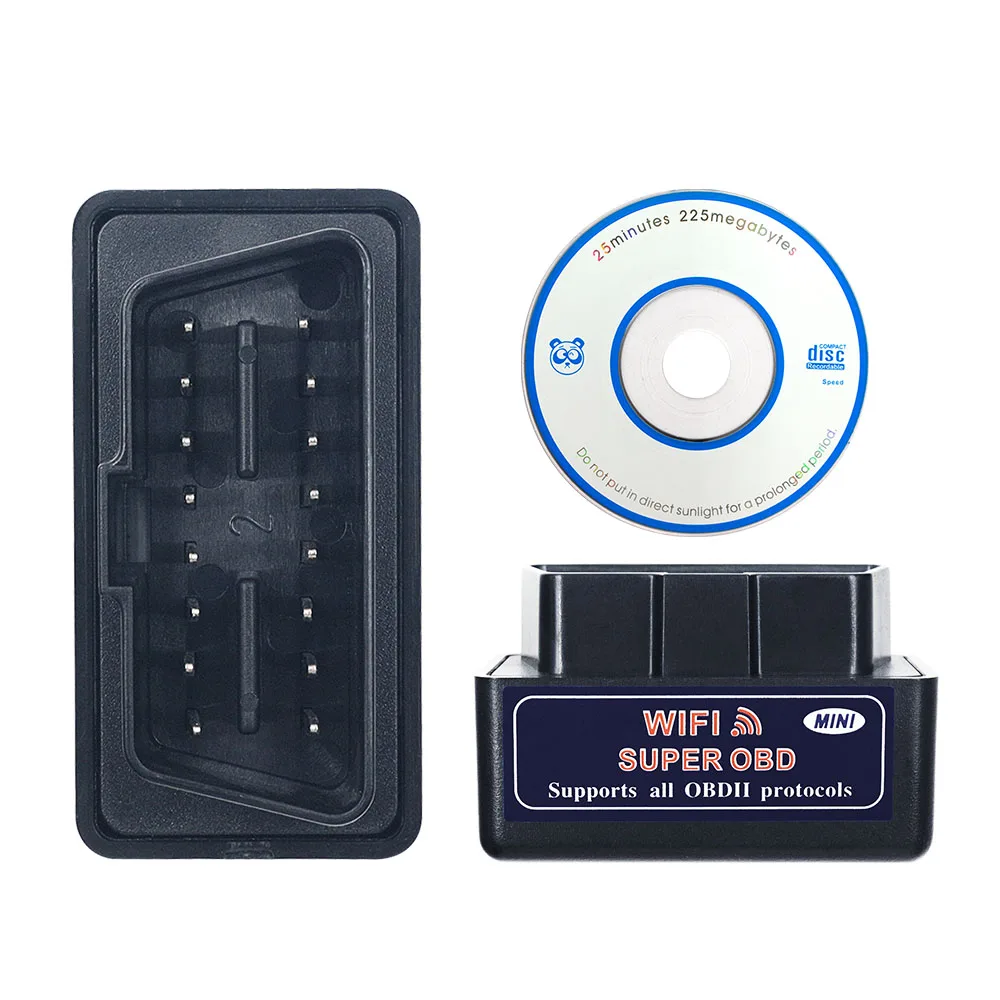 Сканер ELM327 OBD2 диагностический прибор Bluetooth V2.1 / Wifi V1.5 obd 2 работает на iOS Android Windows с