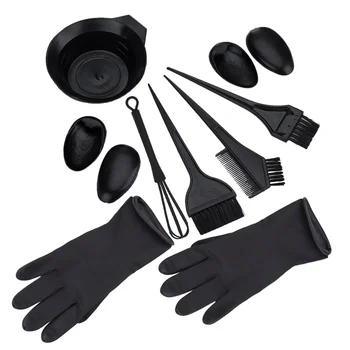 

1 Set Hairdressing Tools Kit Hair Treatment Bowl Dye Mixer Gloves Set for Home Store