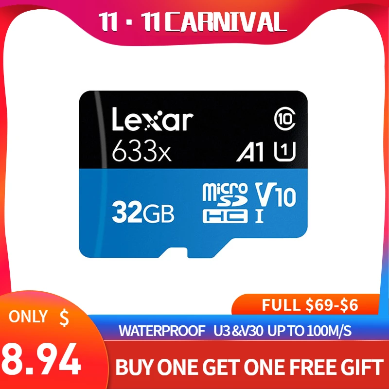 Lexar 633x micro sd 16GB 32GB 64GB 128GB scheda sd mecard Class 10 cartao de memoria планшет compact flash hafiza karti usb flash