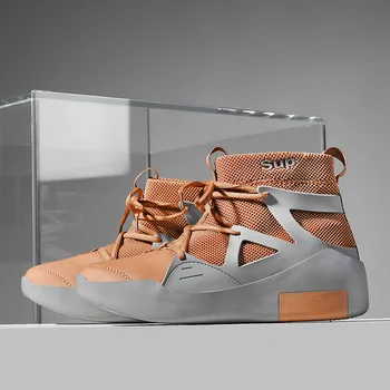 

ALDOMOUR Sneakers Men Running Shoes Breathable 2019 Newest Trend Sports Shoes Leisure Wild High Thick Bottom Plate Increase F