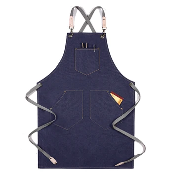 

Hairdresser apron custom logo printing floral hairdresser barista tea restaurant restaurant thick cotton work clothes