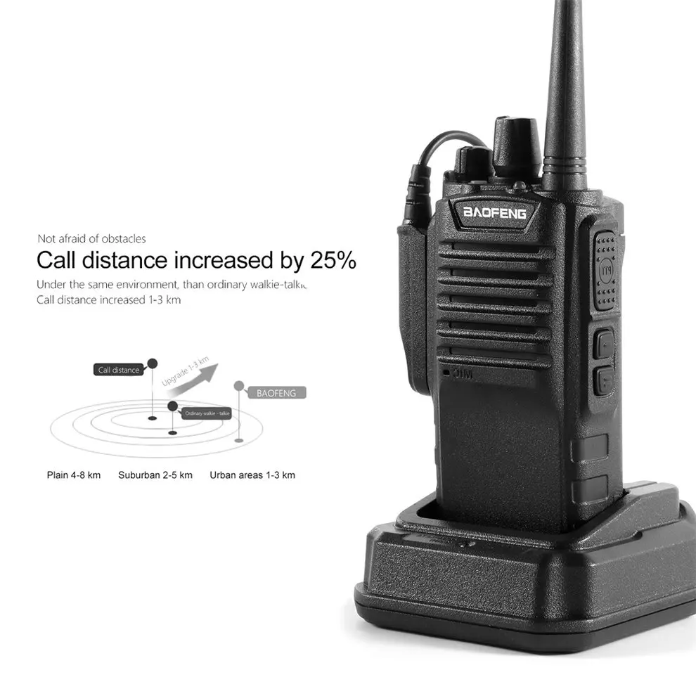

Dual Band FM Transceiver Portable Two-Way Radio Walkie Talkie 136-174/400-520 MHz IP57 Dust Waterproof Frequency Reverse