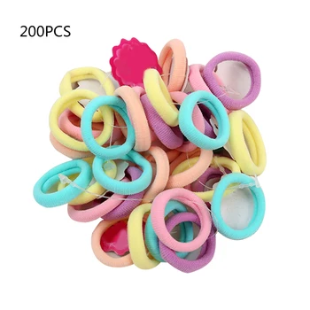 

200pcs Girl Hair Band Ties Elastic Rope Hairband Ponytail Holder Women Hair Ring Hair Band Hair Styling Tool