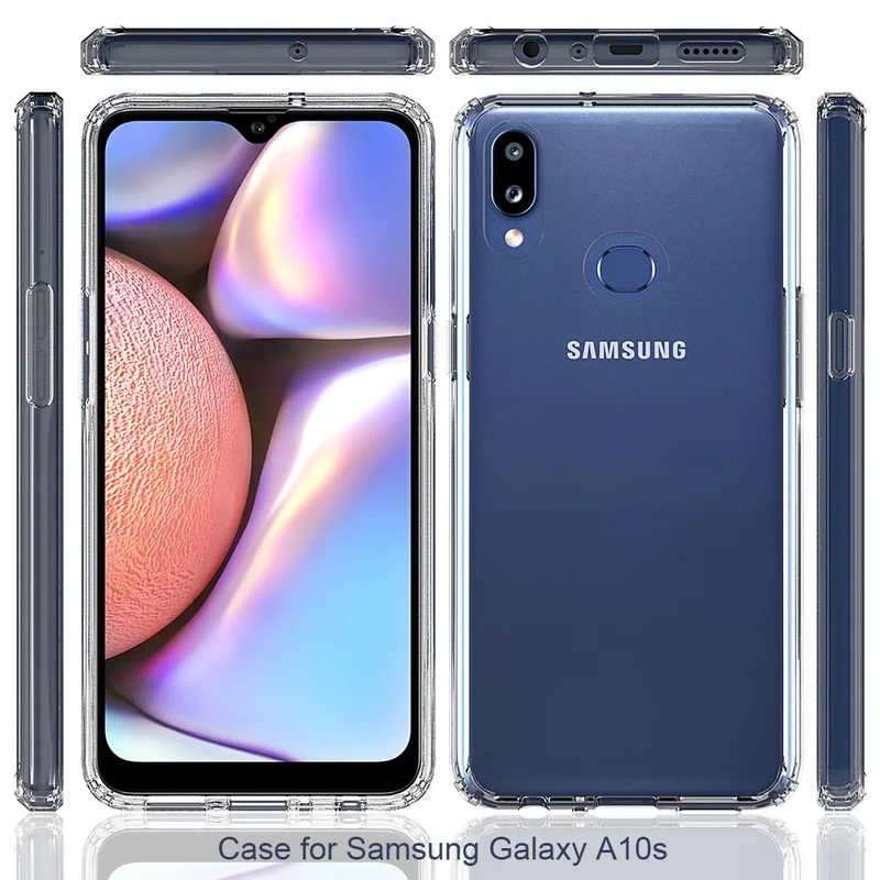 Для samsung Galaxy A10s чехол 6,2 ''Кристальный Гибридный Бампер прозрачная твердая акриловая задняя крышка для samsung Galaxy A20s 6,5'' чехол для телефона