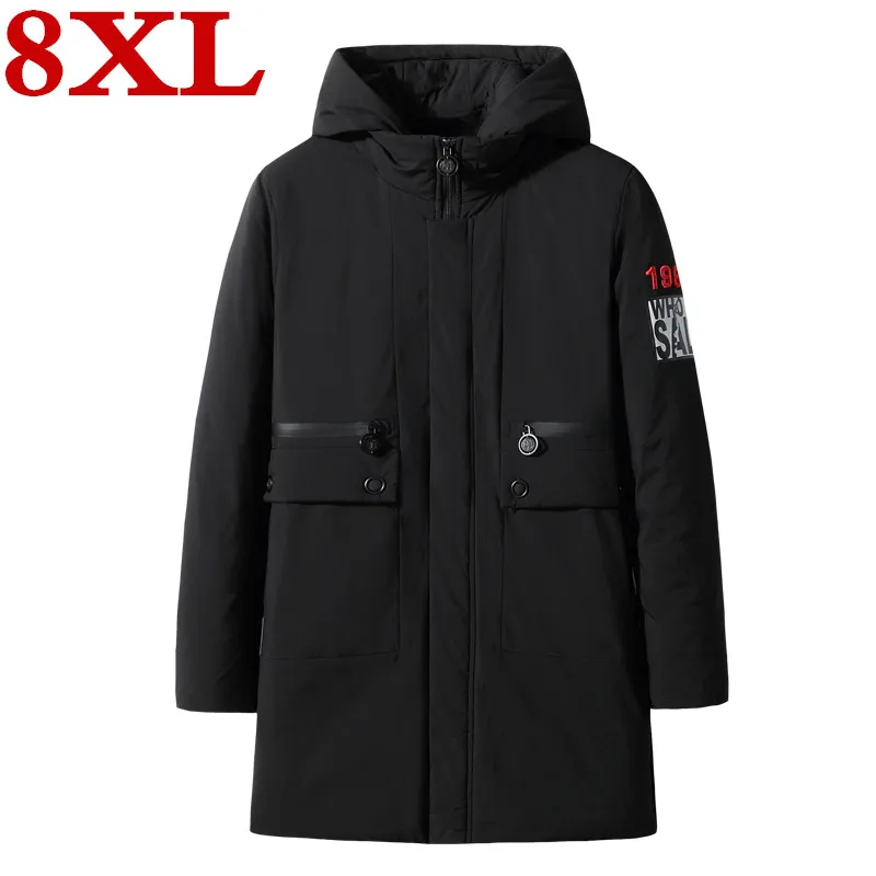 

new plus size 8XL 7XL Mens Long Down Jacket Coat Brand New Male Casual Winter Down Parka Men Thick Down Jacket Overcoat