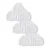 10 упаковок сменной паровой швабры Microfiber Cloth Pad для H2O X5 Mop Triple-Cornered Mop