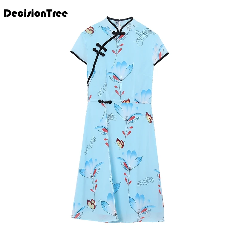 Китайское платье, традиционное платье с принтом, qipao, женские вечерние платья, Ретро стиль, cheongsam, для женщин, невесты, шифоновый чонсам, современный