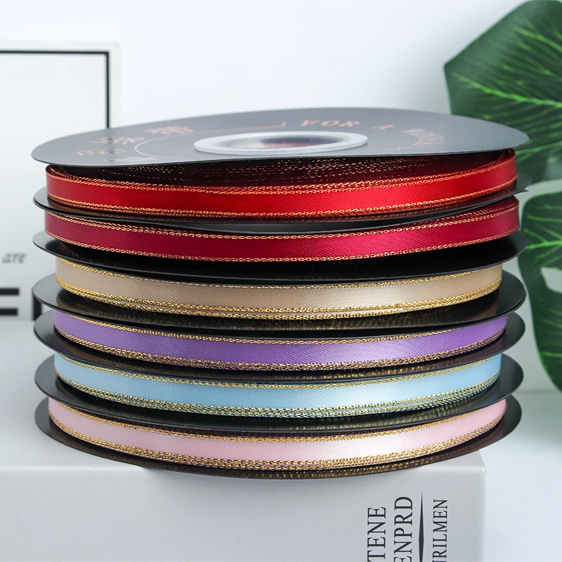 50Yards Satin Ribbon for Crafts Ribbons Decorative Glitter Ribbon Bow Handmade Baking Gift Box Cake Packaging DIY Accessories satin ribbons ribbon decoration ribbon supplies satin ribbon
