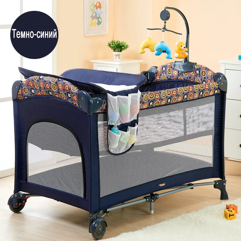 Coolbaby детская кровать с забором кроватка высокого качества складная легко носить