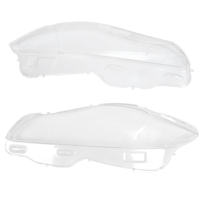 2pcs Car Clear Front Headlight Lens Cover Replacement Headlight head